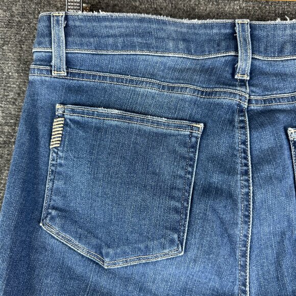 PAIGE Jeans Womens 31 Hoxton Ankle Cotton Stretch Medium Wash Raw Hems Pockets - Picture 11 of 11
